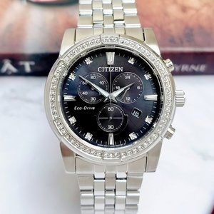 Citizen Diamond Men's Silver Tone Men's Watch! NEW! WOW!